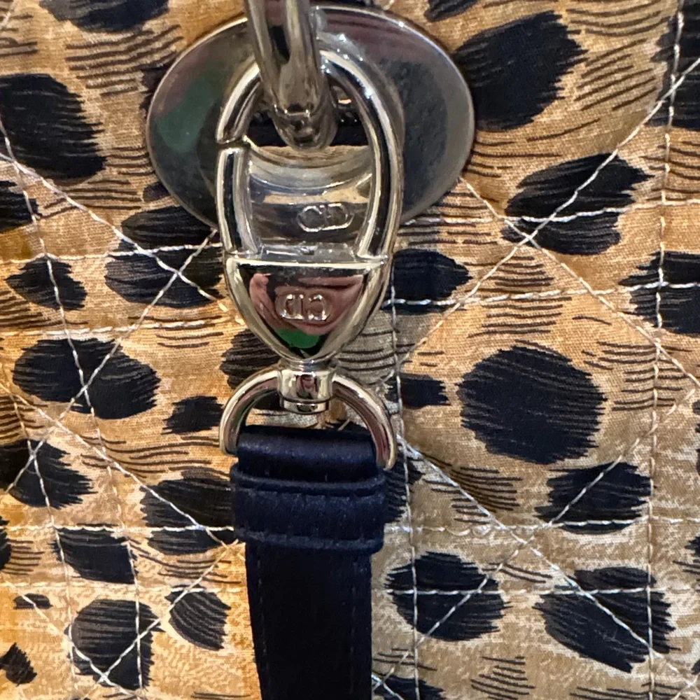 Christian Dior Lady Dior Leopard Large Satchel w/Crossbody Strap